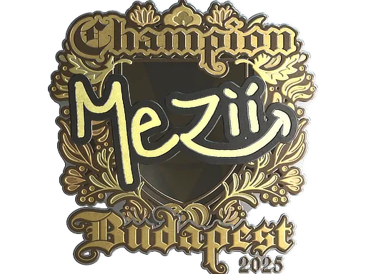 Sticker | mezii (Gold, Champion) | Budapest 2025 - $ 1.63