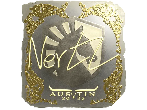Sticker | NertZ (Gold) | Austin 2025 - $ 1.66