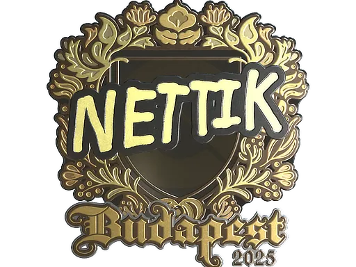 Sticker | nettik (Gold) | Budapest 2025 - $ 4.73