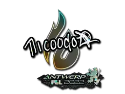 Sticker | nicoodoz (Glitter) | Antwerp 2022 - $ 0.04