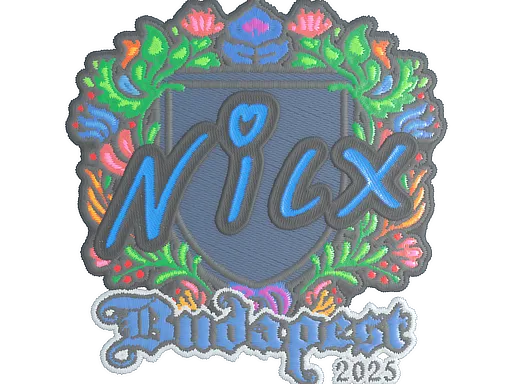 Sticker | nicx (Embroidered) | Budapest 2025 - $ 0.05