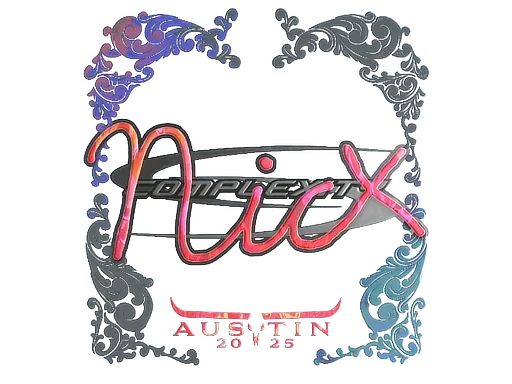 Sticker | nicx (Holo) | Austin 2025 - $ 0.57