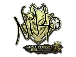 Sticker | NiKo (Gold) | Antwerp 2022 - $ 54.09