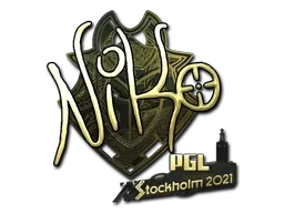 Sticker | NiKo (Gold) | Stockholm 2021 - $ 75.80