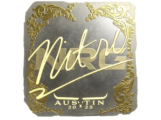 Sticker | nitr0 (Gold) | Austin 2025 - $ 4.90