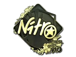 Sticker | nitr0 (Gold) | Rio 2022 - $ 3.36