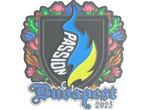 Sticker | Passion UA (Embroidered) | Budapest 2025 - $ 0.04