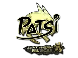 Sticker | Patsi (Gold) | Antwerp 2022 - $ 3.58
