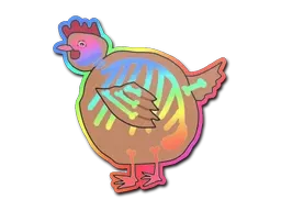 Sticker | Poorly Drawn Chicken (Holo) - $ 3.16