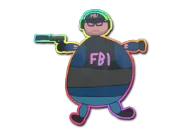 Sticker | Poorly Drawn FBI (Holo) - $ 1.74