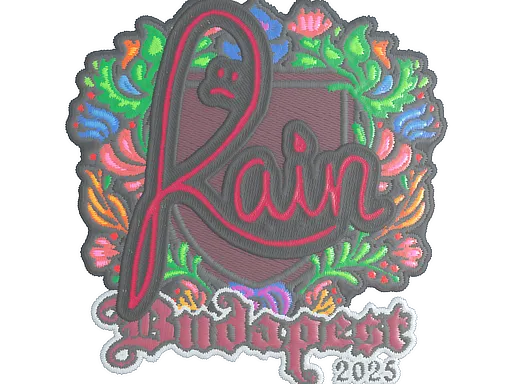 Sticker | rain (Embroidered) | Budapest 2025 - $ 0.19