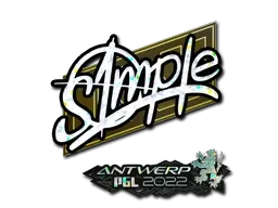 Sticker | s1mple (Glitter) | Antwerp 2022 - $ 0.88
