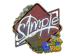 Sticker | s1mple (Glitter) | Rio 2022 - $ 1.26