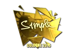Sticker | s1mple (Gold) | Cologne 2016 - $ 39.79