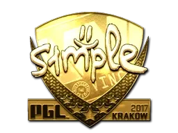 Sticker | s1mple (Gold) | Krakow 2017 - $ 2000.00