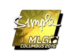Sticker | s1mple (Gold) | MLG Columbus 2016 - $ 33.58