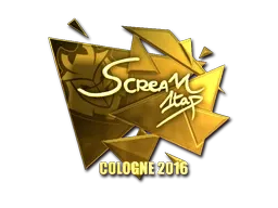 Sticker | ScreaM (Gold) | Cologne 2016 - $ 70.17