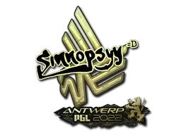 Sticker | sinnopsyy (Gold) | Antwerp 2022 - $ 1.62