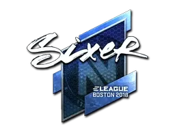Sticker | SIXER (Foil) | Boston 2018 - $ 17.94