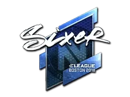 Sticker | SIXER (Foil) | Boston 2018 - $ 21.39