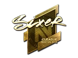 Sticker | SIXER (Gold) | Boston 2018 - $ 223.05