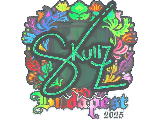 Sticker | skullz (Holo) | Budapest 2025 - $ 0.68