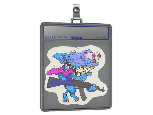 Sticker Slab | Blue Shark Shooter - $ 2.41