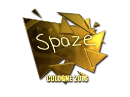 Sticker | spaze (Gold) | Cologne 2016 - $ 71.02