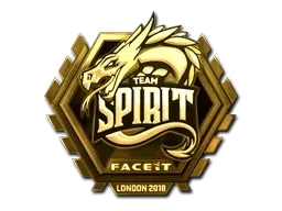 Sticker | Team Spirit (Gold) | London 2018 ``
