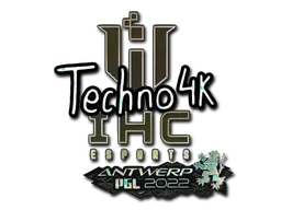 Sticker | Techno4K (Glitter) | Antwerp 2022 - $ 0.04