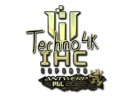 Sticker | Techno4K (Gold) | Antwerp 2022 - $ 2.00