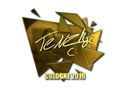 Sticker | TENZKI (Gold) | Cologne 2016 - $ 70.17