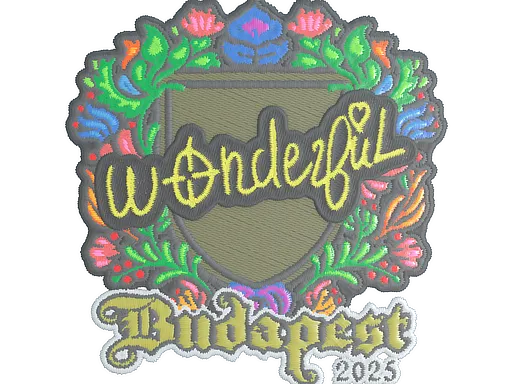 Sticker | w0nderful (Embroidered) | Budapest 2025 - $ 0.06