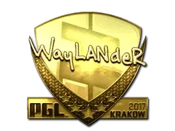 Sticker | wayLander (Gold) | Krakow 2017 - $ 300.00