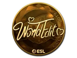 Sticker | WorldEdit (Gold) | Katowice 2019 - $ 38.96