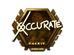 Sticker | xccurate (Gold) | London 2018 - $ 319.43