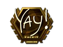 Sticker | yay (Gold) | London 2018 - $ 275.21