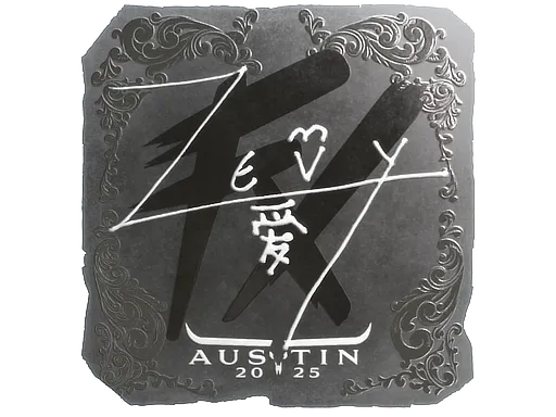 Sticker | zevy (Foil) | Austin 2025 - $ 0.56