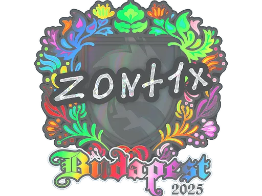 Sticker | zont1x (Holo) | Budapest 2025 - $ 0.63