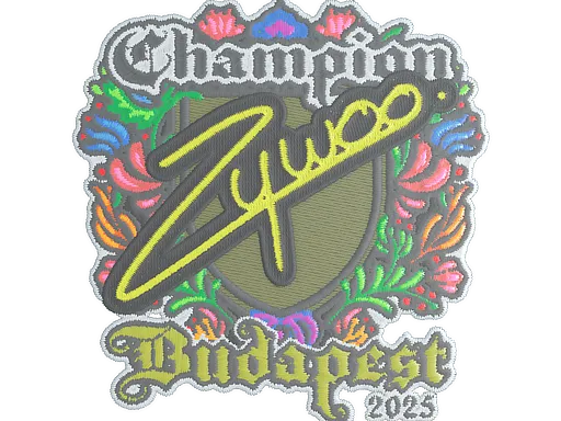 Sticker | ZywOo (Embroidered, Champion) | Budapest 2025 - $ 0.04