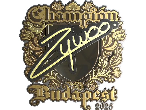 Sticker | ZywOo (Gold, Champion) | Budapest 2025 - $ 8.22