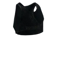 Black Mesh Crop Top
