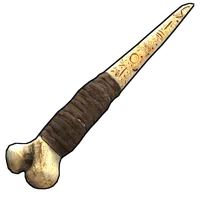 Etched Edge Bone Knife