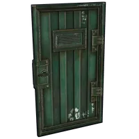 Green Armored Container Door