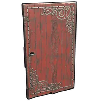Red Decorative Wood Door