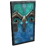 Glacial Visage Metal Door