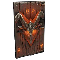 Molten Visage Wood Door
