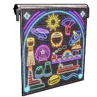 Neon Vibes Garage Door