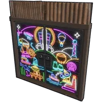 Neon Vibes Double Metal Door