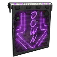 Neon Down Garage Door
